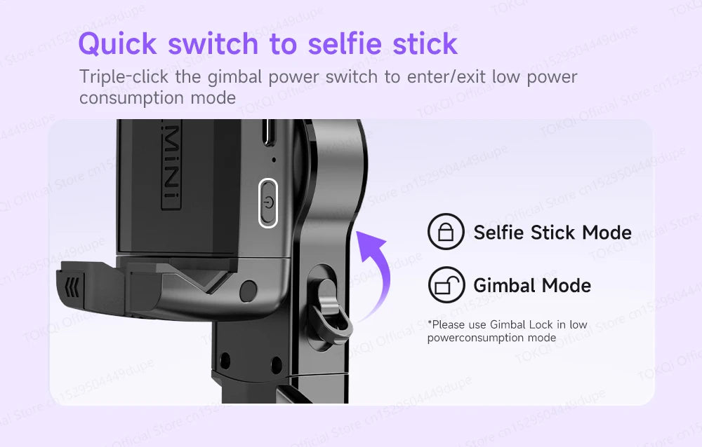 AI Tracking Desktop Gimbal Tripod with Extendable Selfie Stick - 360° Auto-Tracking for Mobile Phones & Vlogging