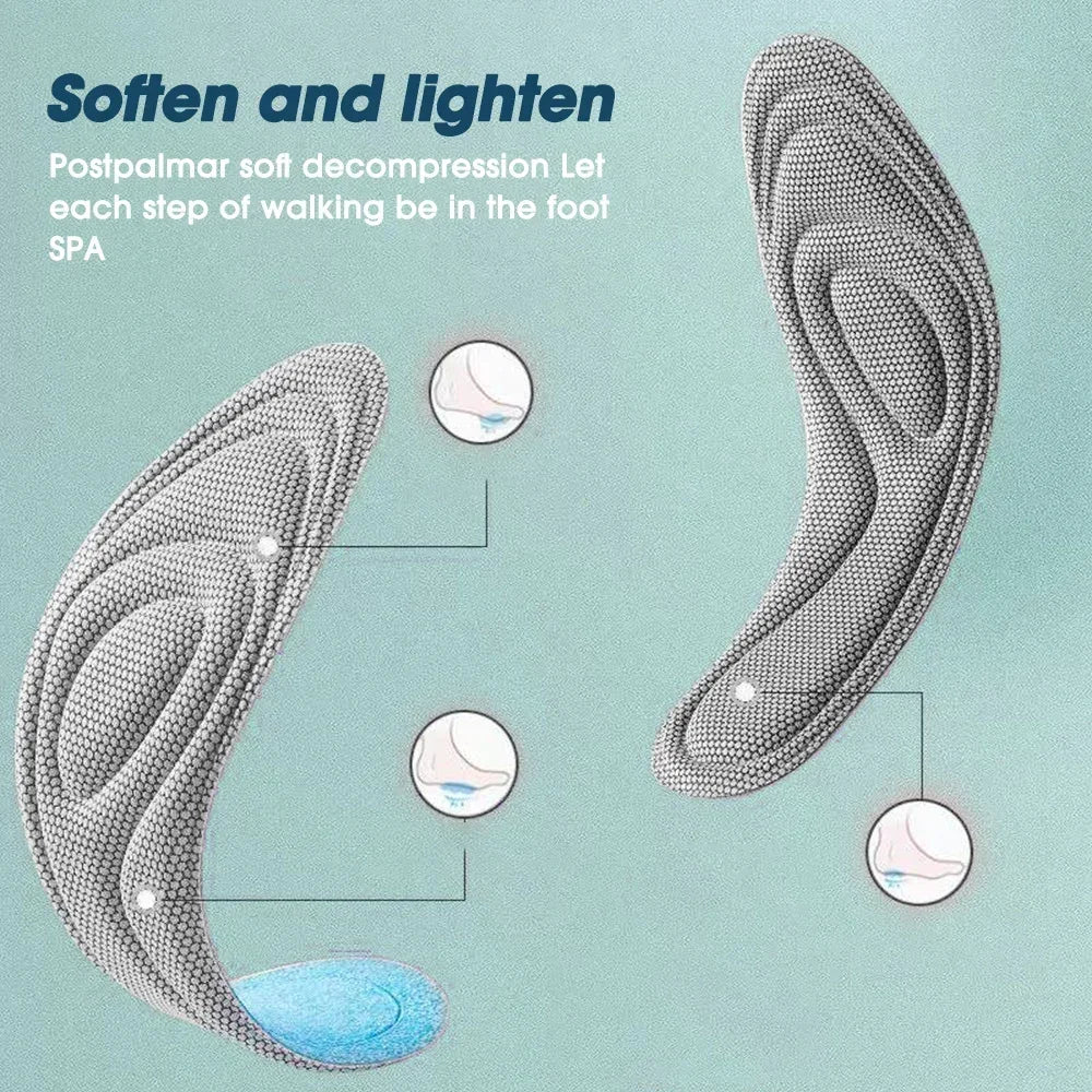 Memory Foam Orthopedic Insoles - 2 Pairs | Antibacterial Deodorizing Shoe Inserts for Sports & Running