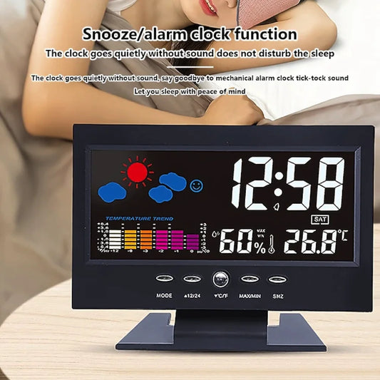 Smart Weather Clock – Digital Time, Temperature & Humidity Display