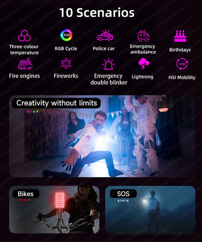 AI Tracking Desktop Gimbal Tripod with Extendable Selfie Stick - 360° Auto-Tracking for Mobile Phones & Vlogging