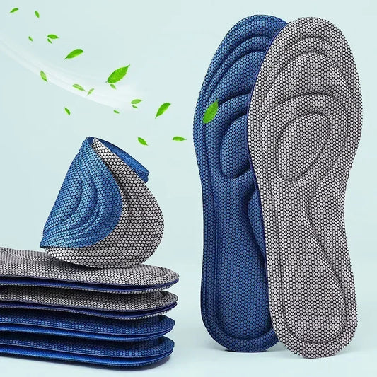 Memory Foam Orthopedic Insoles - 2 Pairs | Antibacterial Deodorizing Shoe Inserts for Sports & Running