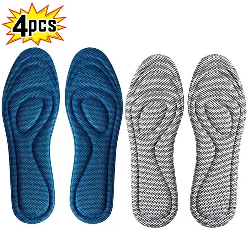 Memory Foam Orthopedic Insoles - 2 Pairs | Antibacterial Deodorizing Shoe Inserts for Sports & Running