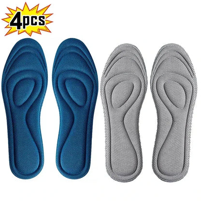 Memory Foam Orthopedic Insoles - 2 Pairs | Antibacterial Deodorizing Shoe Inserts for Sports & Running