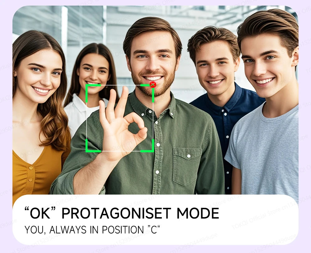 AI Tracking Desktop Gimbal Tripod with Extendable Selfie Stick - 360° Auto-Tracking for Mobile Phones & Vlogging