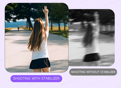 AI Tracking Desktop Gimbal Tripod with Extendable Selfie Stick - 360° Auto-Tracking for Mobile Phones & Vlogging