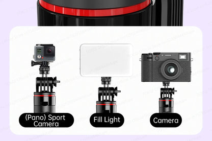 AI Tracking Desktop Gimbal Tripod with Extendable Selfie Stick - 360° Auto-Tracking for Mobile Phones & Vlogging