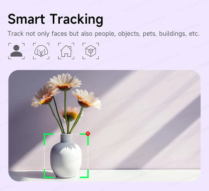 AI Tracking Desktop Gimbal Tripod with Extendable Selfie Stick - 360° Auto-Tracking for Mobile Phones & Vlogging