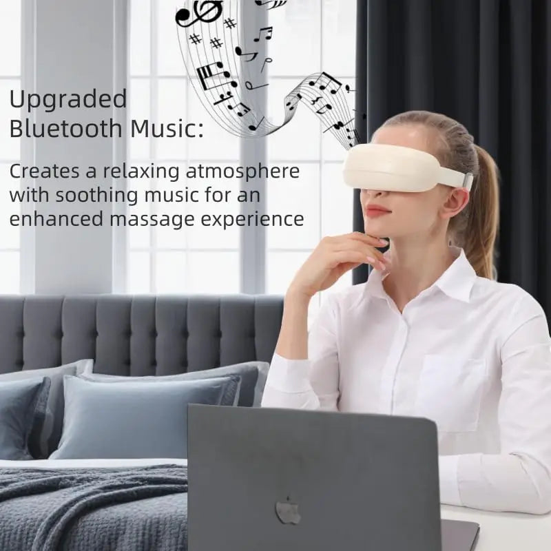 Eye Massager with Heat and Bluetooth Music, Comfortable Eye Care Mask for Relaxation