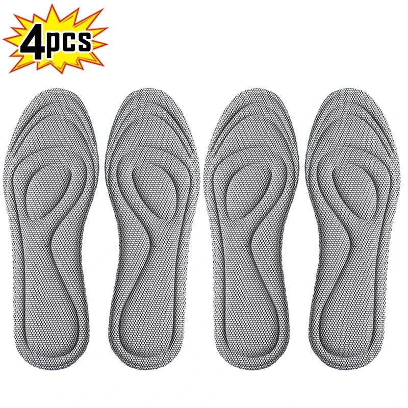 Memory Foam Orthopedic Insoles - 2 Pairs | Antibacterial Deodorizing Shoe Inserts for Sports & Running