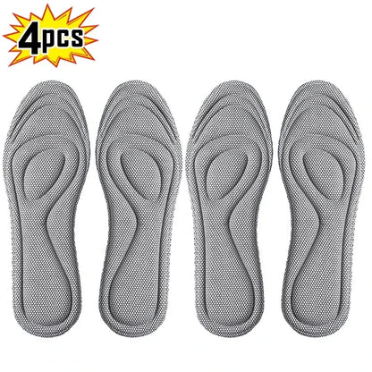 Memory Foam Orthopedic Insoles - 2 Pairs | Antibacterial Deodorizing Shoe Inserts for Sports & Running