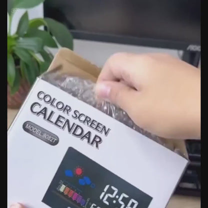 Smart Weather Clock - Digital Display with Temperature, Humidity & Voice-Activated Backlight